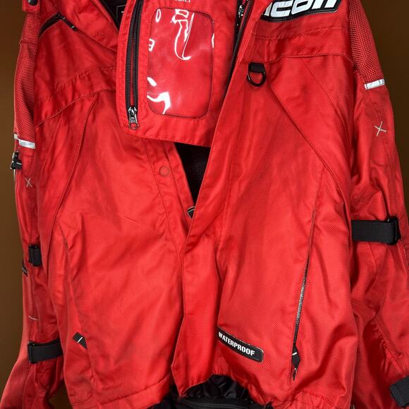 Icon Motorcycle Patrol jacket Red Medium - Picture 14 of 14